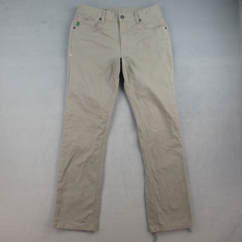 Stio Mens Rivet Pant 32R Beige Khaki Organic Cotton Stretch Style 200091 FW22